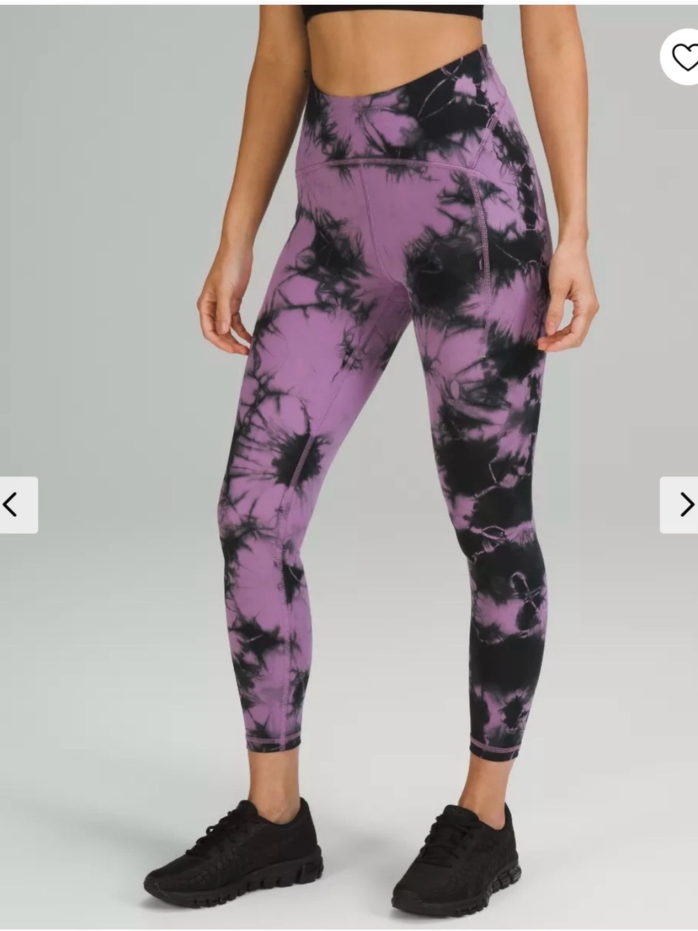 lululemon athletica Purple and Black Tie-Dye High-Rise Leggings